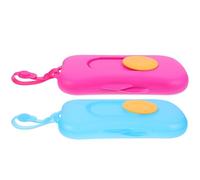 VALICLUD Scatole per Fazzoletti Bagnati da Culla Portatili Dispenser in Silicone Set 2 Pezzi Color Rosa e Blu Contenitori da Appendere per Passeggini e Viaggi Conservazione Pratica per