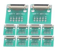 VALICLUD Scheda Convertitore Fpc a 10 Pin 10p, Connettore Fpc Compatto in Pvc e Stagno, Adattatore per Cavi Piatti 2,54/1,0, per Fotocamere Digitali, Laptop e Monitor Lcd