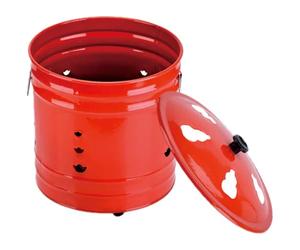 VALICLUD Secchio Smaltato per Inceneritore da Esterno, Bruciatore per Rifiuti da Giardino Presa D’aria, Bidone Combustione Resistente per Culto e Patio Stile Casuale