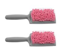 VALICLUD Set 2 Pettini Spugna per Chioma ad Asciugatura Rapida, Spazzola Districante Rosa, Assorbente e Delicata Sul Cuoio Capelluto, per Chioma Bagnati e Uso Quotidiano