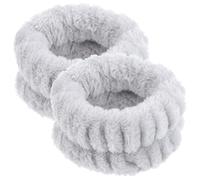 VALICLUD Set 2 Pezzi Braccialetti Elastici in Flanella per Lavaggio Viso e Fascia da Polso Assorbente, Morbidi e Resistenti, Accessori Spa e Trucco per Ragazze e Donne