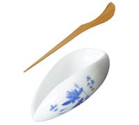 VALICLUD Set 2 Pezzi Cucchiaini da Tè in Ceramica e Legno Antiscivolo Mini Formato Tascabile per Tè Sfuso Accessori per Casa Ufficio