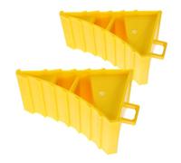 VALICLUD Set 2 Pezzi Cunei Triangolari Per Ruote Auto e Rimorchi 15,5x10x10 Cm in Legno Portatile Fermaruota Antiscivolo Per Garage e Viaggi