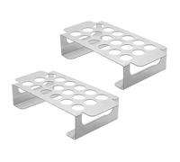 VALICLUD Set 2 Pezzi Supporti per Griglia Jalapeno in Acciaio Inox 430 18 Fori, Utensili per Togliere Torsolo del Pepe, Accessori per Barbecue all’Aperto e Campeggio, Griglia per Cosce