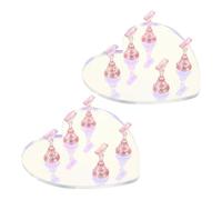 VALICLUD Set 2 Supporti per Unghie Finte Base Acrilica a Cuore Espositore Portatile per Nail Art Strumento da Salone per Esercitarsi e Praticare Tecniche Nail Art Professionali