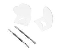 VALICLUD Set 2 Vassoi Per Miscelare Fondotinta Liquido Acrilico Foro Per Dita, Tavolozze Per Trucco Professionale e Uso Domestico, Leggere e Pratiche Per Saloni e Appassionati Makeup