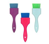 VALICLUD Set 3 Pezzi Pennelli per Tintura Chioma in Pp Colore Assortito, Applicatori Professionali per Schiarire Chioma e Rimuovere Polvere, per Casa e Salone
