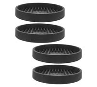 VALICLUD Set 4 Pezzi Porta-sturalavandino da Bagno in Plastica Grigio Cemento Vaschetta Raccogli Gocce Antiscivolo e Traspirante, Supporto per Stantuffo WC, Accessorio Pratico per Bagno