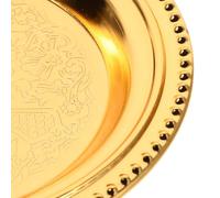 VALICLUD Set 4 Pezzi Vassoi da Portata Rotondi in Metallo Dorato 10 CM Piatti per Dessert e Snack Organizer per Gioielli da Tavolo per Casa e Intrattenimento