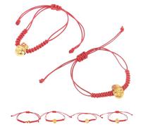 VALICLUD Set 6 Braccialetti Intrecciati Anno del Serpente Corda Braccialetti da Donna e Coppia per Capodanno Cinese Accessori Tradizionali di Fortuna e Amicizia