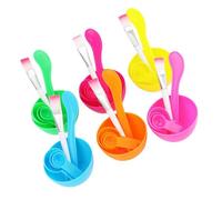 VALICLUD Set 6 Ciotole Per Mescolare La Maschera Per Viso Con 12 Pennelli Per Maschera Viso e 18 Dosatori in Per Fai Da Te Beauty e Parrucchiera