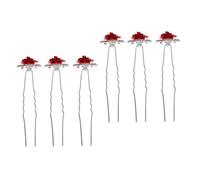 VALICLUD Set 6 Forcine per Chioma da Sposa Strass a Forma di Fiore Accessori Leggeri a Forma di U per Matrimonio e Cerimonie Decorazioni Eleganti per Chioma da Donna