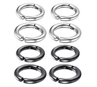 VALICLUD Set 8 Orecchini a Cerchio Non Forati in Acciaio Inox Clip per Orecchio Unisex Design Rotondo da 10-12Mm Ipoallergenici per Cartilagine e Padiglione Auricolare Adatti a Uomini