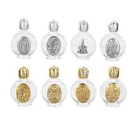 VALICLUD Set 8 Pezzi Bottiglie Vetro per Acqua Santa da 15ml Design Raffinato a Forma di Rosa, Riutilizzabili per Matrimonio, Battesimo e Decorazioni per Feste