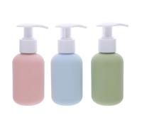 VALICLUD Set da 3 Flaconi da Viaggio 100Ml Pompa Contenitori Vuoti per Lozioni e Shampoo Dispenser Anti-Goccia in Plastica Riutilizzabile per Bagno e Viaggi