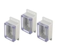 VALICLUD Set da 3 Scatole di Giunzione Trasparenti per Esterni Scatola Elettrica Resistente alle Intemperie con Coperchio Antipolvere Materiale UV Resistente per Distribuzione Energia e