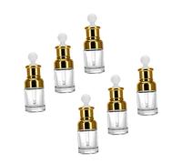 VALICLUD Set da 6 Bottigliette Vetro Contagocce 30ml per Oli Essenziali e Cosmetici, Leggere e Sicure, la Cura Quotidiana da Viaggio