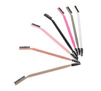 VALICLUD Set da 7 Pennelli per Trucco a Doppia Estremità Pettine e Spazzola per Ciglia e Sopracciglia Setole Morbide per Pelli Sensibili Colore Assortito per Definizione Occhi e Styling