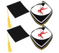 VALICLUD Set di 2 Pupazzi Laurea Vestito e Carta, Orsacchiotti di 30cm Cappello, Stole Gialla e Pergamena, come Regalo di Laurea