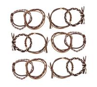 VALICLUD Set Di Braccialetti Elastici Per Boho Fatti A Mano Elastici Per Coda Di Cavallo Anti-danno Per Ricci Fasce Elastiche Decorative Retrò Da Donna Per Feste E Viaggi