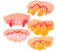 VALICLUD Set di Denti Scherzosi Divertenti: 5 Pezzi di Denti Brutti E Cattivi da Goofy Buck, Accessori per Travestimenti per Halloween E Feste