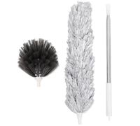 VALICLUD Set Spolverino Telescopico in Fibra per Pulizia Polvere da Soffitto Spazzola Multiuso per Ragnatele Manico Estensibile per Casa Auto e Mobili