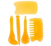 VALICLUD Set Strumenti per Gua Sha in Resina per del Corpo Include Raschietto Pettine e Bastoncino Muscolare per Tutti i Tipi