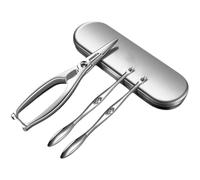 VALICLUD Set Utensili per Crostacei in Acciaio Inox Argento, Strumenti Riutilizzabili e Facili da Usare per Aprire Granchi e Frutti di Mare in Cucina
