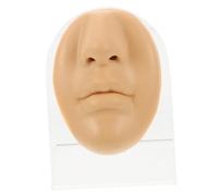 VALICLUD Simulazione Di Viso Finto Per Piercing Al Naso e Bocca in Silicone Flessibile Con Supporto, Parte Del Corpo Per Esercitazione Professionale, Per Scuole, Saloni Di Bellezza e Studi Piercing