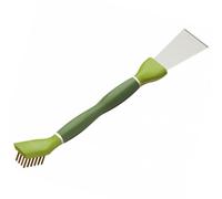 VALICLUD Spazzola con Scalpello per Pulizia Multifunzionale Strumento Resistente per Cucina e Bagno Spazzola per Fornelli e Fessure Utile per Pentole e Lavandini Verde
