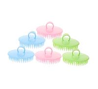 VALICLUD Spazzola Per Shampoo Ed Esfoliante Per Cuoio Capelluto 6 Pezzi Massaggiatore Piccolo Set Per Pulizia Profonda e Rimozione Forfora Adatta a Uomo e Donna Per Benessere Chioma e Relax Scalp