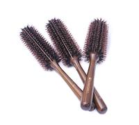 VALICLUD Spazzola Pettine Rotondo Per Con Setole Naturali e Nylon Impugnatura in Legno Ergonomico Adatto Per Asciugatura Styling e Arricciatura Dei Lunghi o Corti