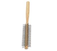 VALICLUD Spazzola Rotonda Piccola per Capelli Ricci con Cilindro in Legno Schima Spazzola Volumizzante per Asciugatura e Styling Facile Manico Antiscivolo Ergonomico per Uso Domestico