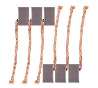 VALICLUD Spazzole di Carbone per Motori Auto 6 Pezzi 4x5x8mm per Sollevatore Vetri e Motorino Tergicristallo Kit Ricambio con Bullone Fissaggio in Filo Rame Alta Conduttività