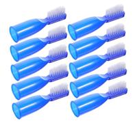 VALICLUD Spazzolino Da Denti Da Dito Sicuro Per Prigione, Mini Spazzolini Da Denti Corti in Plastica, Set Da 10 Pezzi Portatili Per Igiene Orale in Ospedali e Carceri