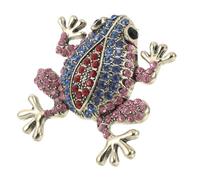 VALICLUD Spilla a Forma di Rana Miniatura per Donna, Spilla da Bavero con Strass Scintillanti, Accessorio Leggero e Decorativo per Abbigliamento, Zaini e Regali per Ragazze
