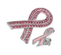 VALICLUD Spilla con Nastro Rosa da 2 Pezzi in Lega con Strass, Spilla di Sensibilizzazione per Cancro al Seno, Accessorio Versatile per Abbigliamento e Zaini, Promuove Consapevolezza