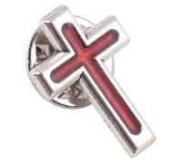 VALICLUD Spilla da Bavero Croce Smaltata Religiosa per Uomo e Donna Clip per Colletto Cardigan Bomboniera per Battesimo e Comunione Accessorio Leggero per Cerimonie e Feste Religiose