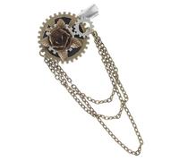 VALICLUD Spilla Retrò Fermaglio Per Ruota Dentata Accessorio Steampunk Doppio Per Outfit Unici Adatto Qualsiasi Occasione