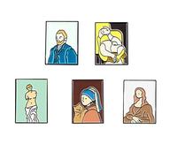 Valiclud - Spilla smaltata fatta a mano, 5 pezzi