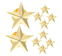 VALICLUD Spille a Forma di Stella in Lega 10 Pezzi Distintivi Pentagramma Metallici per Decorazioni Costumi e Accessori Souvenir Uomo per Borse Cappelli e Cinture
