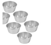 VALICLUD Stampi per Budino Antiaderenti in Metallo Set da 6 Pirottini per Muffin e Crostate Piccoli Stampi da Forno per Dessert Casalinghi Adatti a Cucina Domestica e Ristoranti