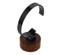 VALICLUD Stand Per Orologi in Legno Scuro Nero Espositore Con Anello c in Acrilico Supporto Per Collane e Accessori Da Scrivania Organizer Da Ufficio Multifunzionale Display Per Vetrine Di