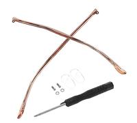 VALICLUD Stanghette Occhiali Metallo Cristallo Rosa Oro Ricambio Resistente e Leggero per Montature Design Ergonomico Antipressione Orecchio Facile Installazione