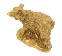 VALICLUD Statuetta Capra dello Zodiaco in Resina Oro, Decorazione da Tavolo | Effetto Bronzo Antico, Base Stabile per Scrivanie e Tavoli, Richiamo 2027 Anno della Capra