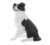 VALICLUD Statuetta Di Cane Border Collie in Resina Realistica, Decorazione Da Tavolo a Forma Di Cucciolo Simulato Per Ragazzo Ragazza, Giocattolo Cognitivo Educativo e Oggetto Decorativo Sicuro