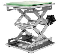 VALICLUD Supporto da Tavolo in Acciaio Inox 304 Piattaforma Elevatrice Regolabile, Martinetto Manuale da Laboratorio Base Antiscivolo per Banco Lavoro Scientifico