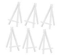 VALICLUD Supporto per Cavalletto Artistico da Tavolo in Plastica Bianca, Mini Cavalletto per Dipingere e Esposizione, Set da 10 Pezzi per Casa, Corsi D’Arte e Eventi