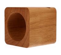 VALICLUD Supporto per Cellulare da Scrivania in Legno, Cubo Marrone | Amplificazione Acustica Passiva, per Video a Riposo, Design Rustico, 1 Pezzo Incluso