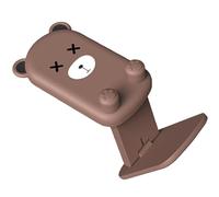 VALICLUD Supporto per Telefonino in Silicone a Forma di Orso Chic Caffè, Porta Cellulare da Tavolo Compatto per Decorazione Casa
